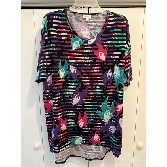 LuLaRoe Tops - NEW Lularoe Womens Irma Tunic Shirt Disney Maleficent DARK MULTICOLOR SMALL